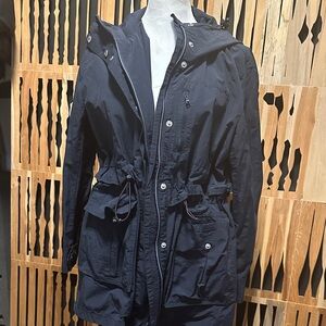 J. Crew Navy Blue Utility Anorak Jacket w/hood